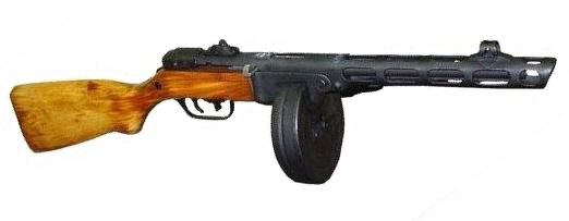 Пневматическая винтовка на основе ММГ ППШ 41.  